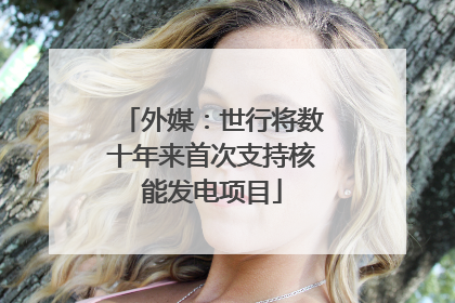 外媒：世行将数十年来首次支持核能发电项目