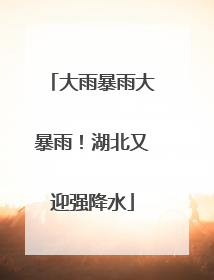 大雨暴雨大暴雨！湖北又迎强降水