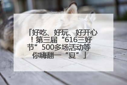 好吃、好玩、好开心！第三届“616三好节”500多场活动等你嗨翻一“夏”