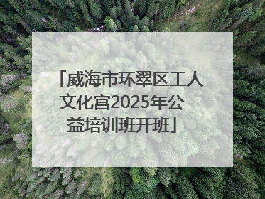 威海市环翠区工人文化宫2025年公益培训班开班