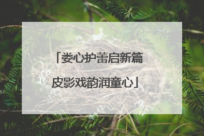 娄心护蕾启新篇 皮影戏韵润童心