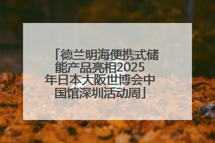 德兰明海便携式储能产品亮相2025年日本大阪世博会中国馆深圳活动周