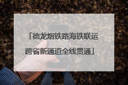 德龙烟铁路海铁联运跨省新通道全线贯通