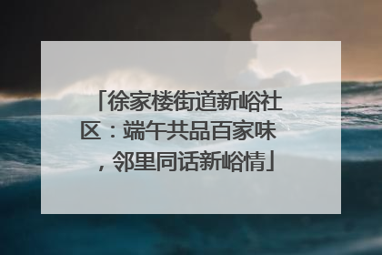 徐家楼街道新峪社区：端午共品百家味，邻里同话新峪情