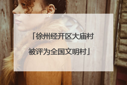 徐州经开区大庙村被评为全国文明村