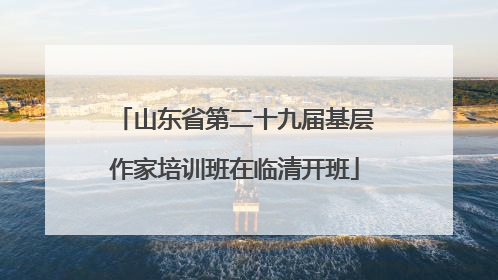 山东省第二十九届基层作家培训班在临清开班