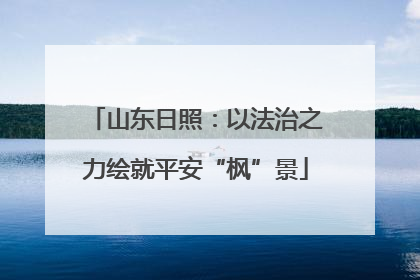 山东日照：以法治之力绘就平安“枫”景