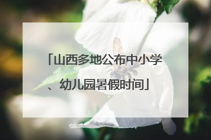 山西多地公布中小学、幼儿园暑假时间