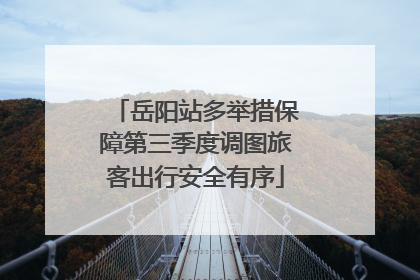 岳阳站多举措保障第三季度调图旅客出行安全有序