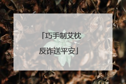 巧手制艾枕 反诈送平安