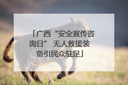 广西“安全宣传咨询日” 无人救援装备引民众驻足