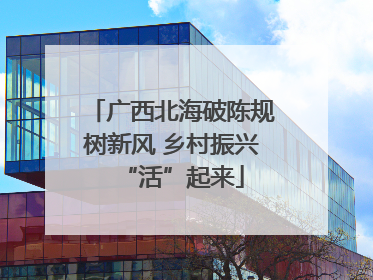 广西北海破陈规树新风 乡村振兴“活”起来