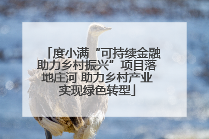 度小满“可持续金融助力乡村振兴”项目落地庄河 助力乡村产业实现绿色转型
