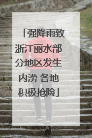 强降雨致浙江丽水部分地区发生内涝 各地积极抢险