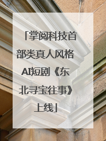 掌阅科技首部类真人风格AI短剧《东北寻宝往事》上线