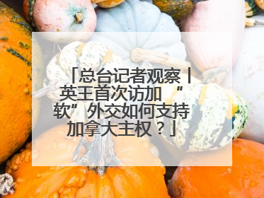 总台记者观察丨英王首次访加 “软”外交如何支持加拿大主权？