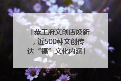 恭王府文创店焕新，近500种文创传达“福”文化内涵