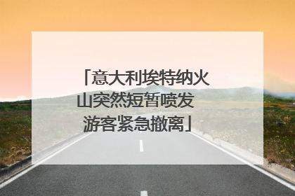 意大利埃特纳火山突然短暂喷发 游客紧急撤离