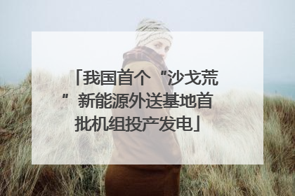 我国首个“沙戈荒”新能源外送基地首批机组投产发电