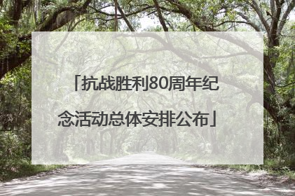 抗战胜利80周年纪念活动总体安排公布