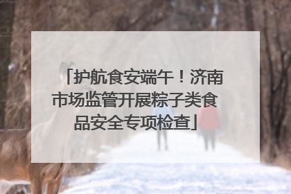 护航食安端午！济南市场监管开展粽子类食品安全专项检查