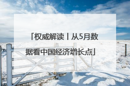 权威解读丨从5月数据看中国经济增长点