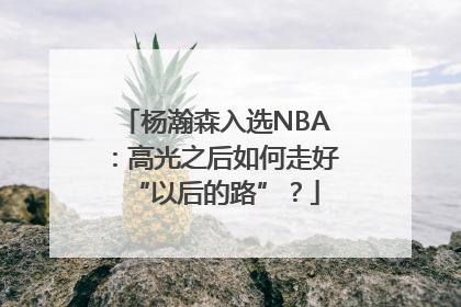 杨瀚森入选NBA：高光之后如何走好“以后的路”？