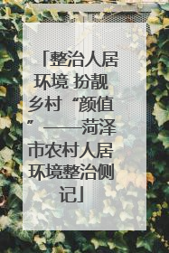 整治人居环境 扮靓乡村“颜值”——菏泽市农村人居环境整治侧记