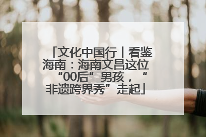 文化中国行丨看鉴海南：海南文昌这位“00后”男孩，“非遗跨界秀”走起
