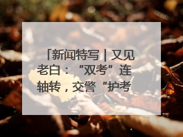 新闻特写｜又见老白：“双考”连轴转，交警“护考档”密集开启