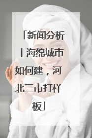 新闻分析丨海绵城市如何建，河北三市打样板