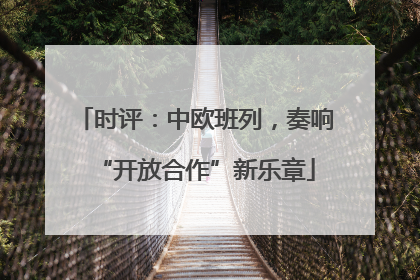 时评：中欧班列，奏响“开放合作”新乐章