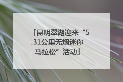 昆明翠湖迎来“5.31公里无烟迷你马拉松”活动