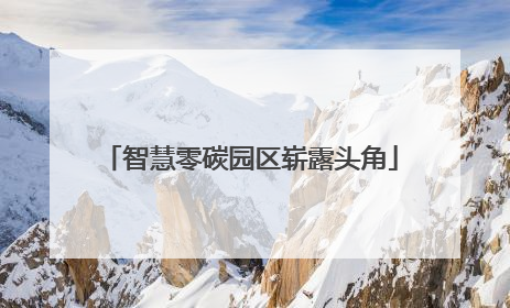 智慧零碳园区崭露头角