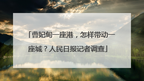 曹妃甸一座港，怎样带动一座城？人民日报记者调查