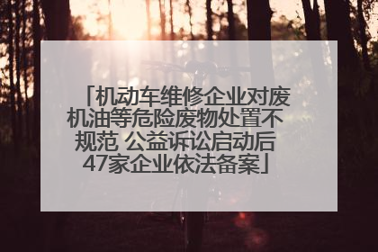 机动车维修企业对废机油等危险废物处置不规范 公益诉讼启动后47家企业依法备案