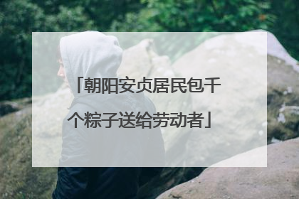 朝阳安贞居民包千个粽子送给劳动者