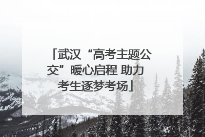 武汉“高考主题公交”暖心启程 助力考生逐梦考场