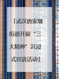 武汉唐家墩街道开展“三大精神”沉浸式宣讲活动
