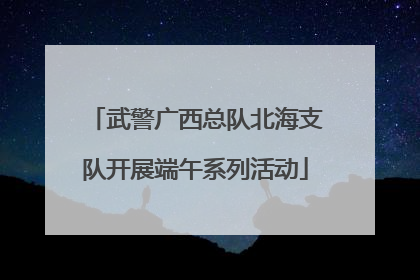 武警广西总队北海支队开展端午系列活动