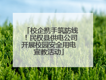 校企携手筑防线！民权县供电公司开展校园安全用电宣教活动