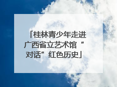 桂林青少年走进广西省立艺术馆“对话”红色历史