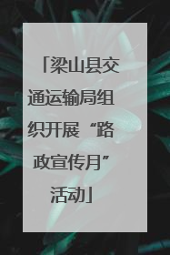 梁山县交通运输局组织开展“路政宣传月”活动
