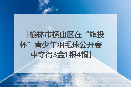 榆林市横山区在“旅投杯”青少年羽毛球公开赛中夺得3金1银4铜