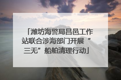 潍坊海警局昌邑工作站联合涉海部门开展“三无”船舶清理行动