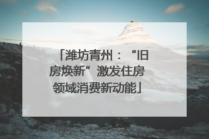 潍坊青州：“旧房焕新”激发住房领域消费新动能