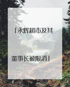 永辉超市及其董事长被限消