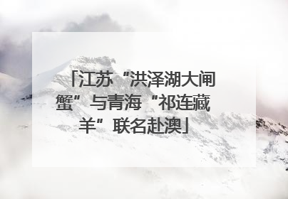 江苏“洪泽湖大闸蟹”与青海“祁连藏羊”联名赴澳
