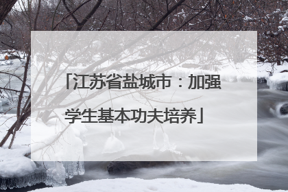 江苏省盐城市：加强学生基本功夫培养
