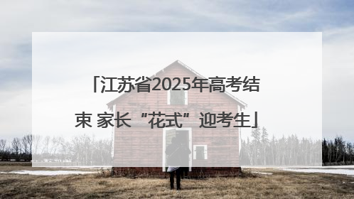 江苏省2025年高考结束 家长“花式”迎考生